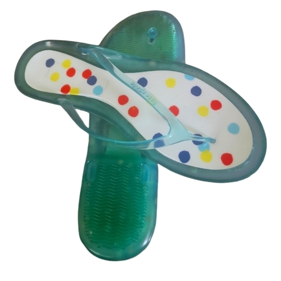 Kate Spade NY Colorful Polka Dots Jelly Flip Flop Sandals Sz 10 - Picture 2 of 6